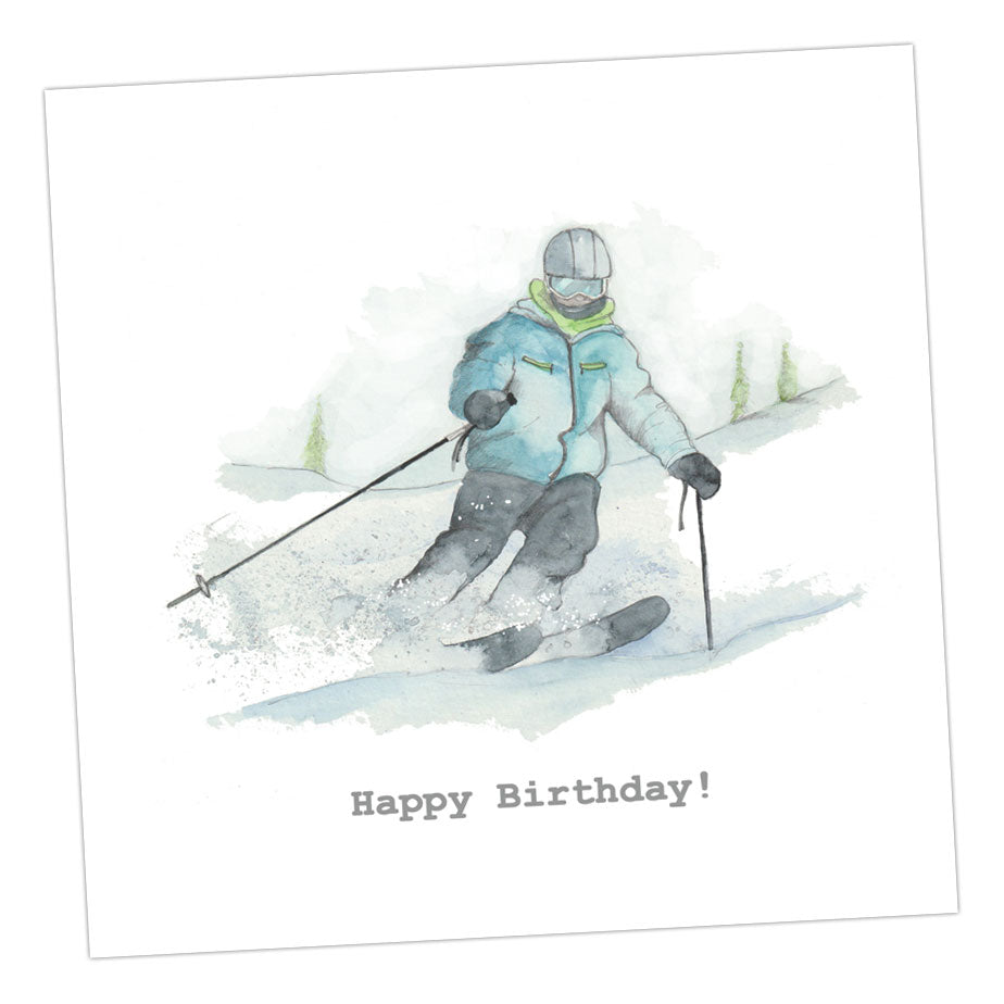 C&C Happy Birthday Ski Card