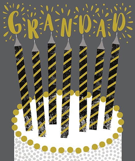 Capisco Grandad Candle Cake Birthday Card