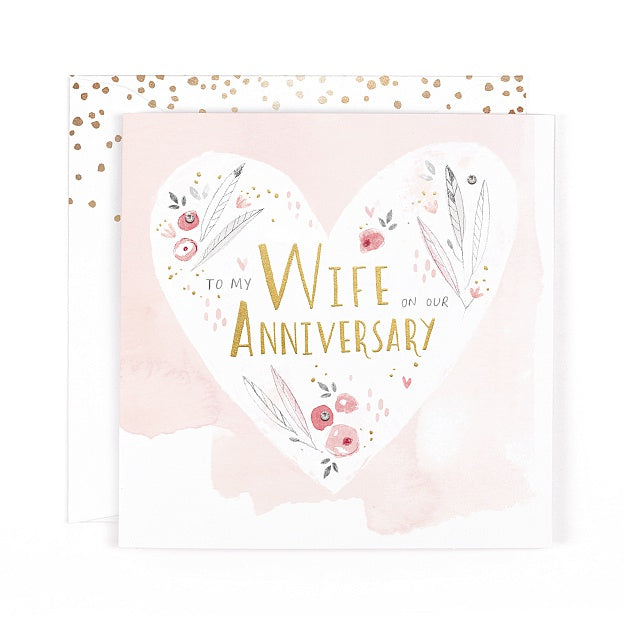 Champagne Wife Anniversary Card