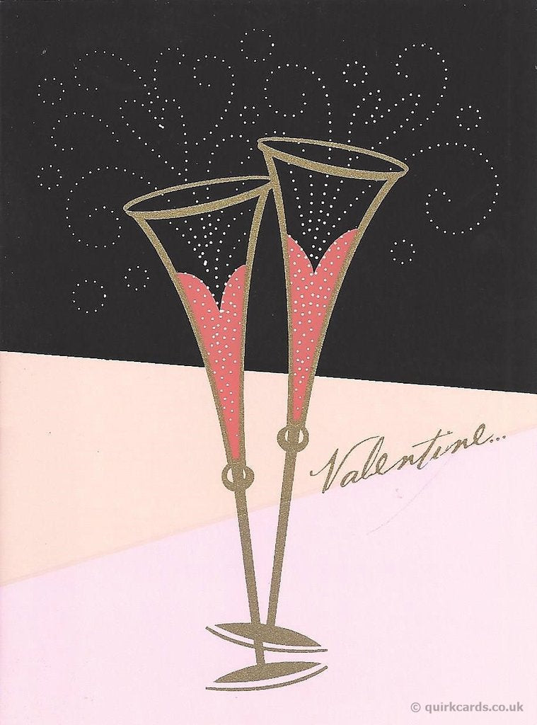 Champagne Glass Valentine Card