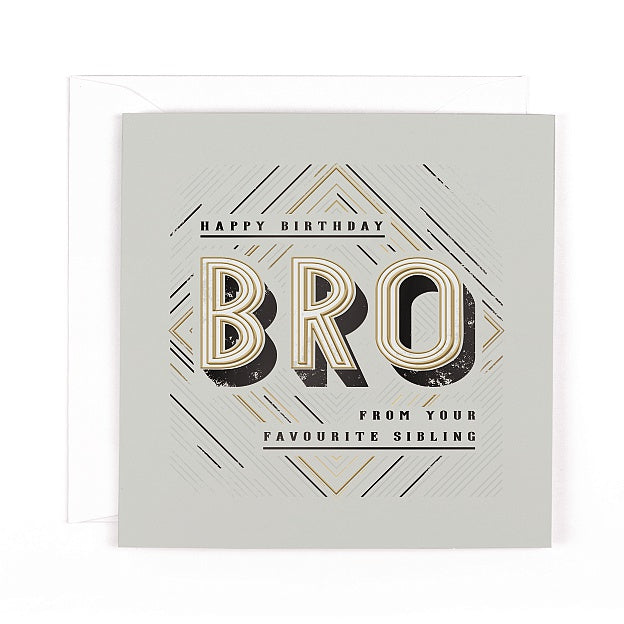 Charcoal Bro From Your Favourite Sibling Birthday Card