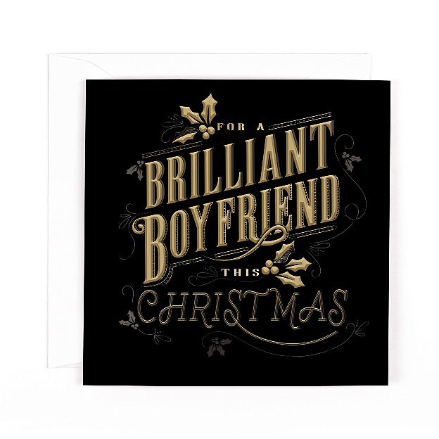 Charcoal Christmas Boyfriend Card