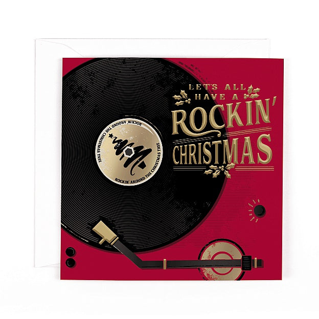 Charcoal Christmas Rockin' Card