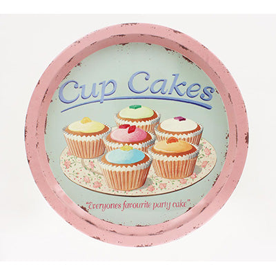 Retro Cup Cakes Tin Tray
