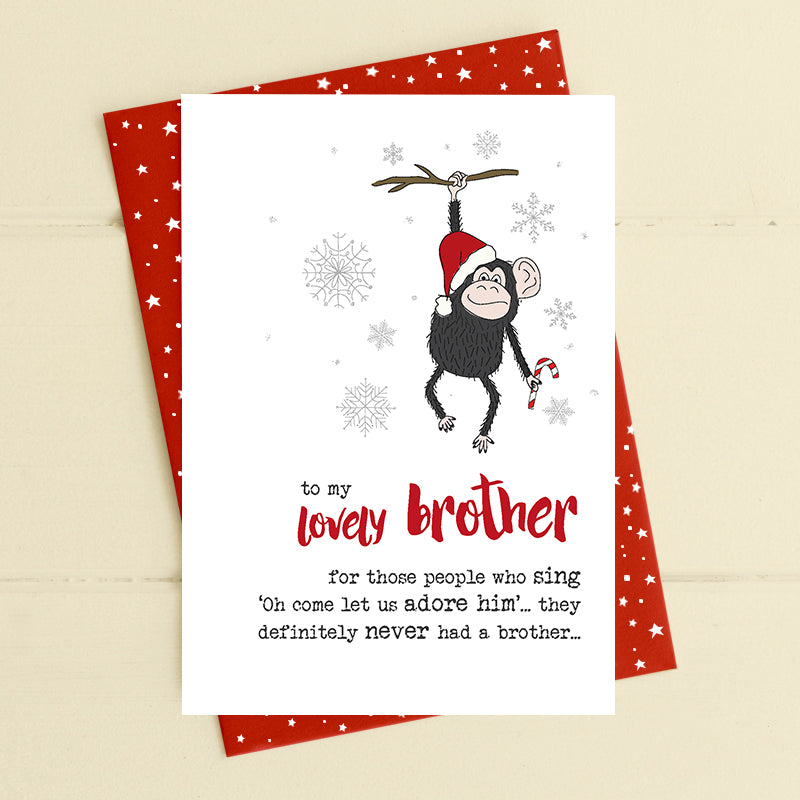 Dandelion Christmas Humour Lovely Brother Card