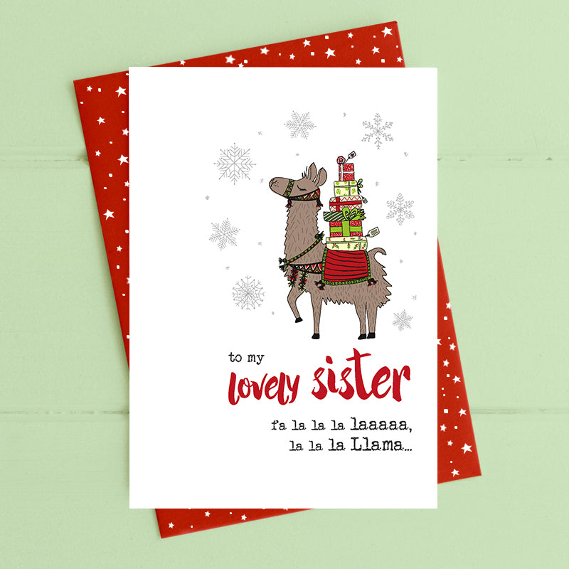 Dandelion Christmas Humour Lovely Sister Card