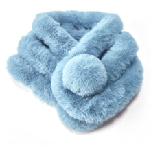 Load image into Gallery viewer, Faux Fur Neck Wrap Blue
