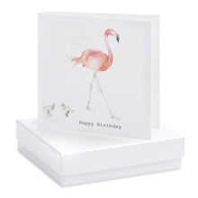 Load image into Gallery viewer, C&amp;C Earrings &amp; Card Box Flamingo
