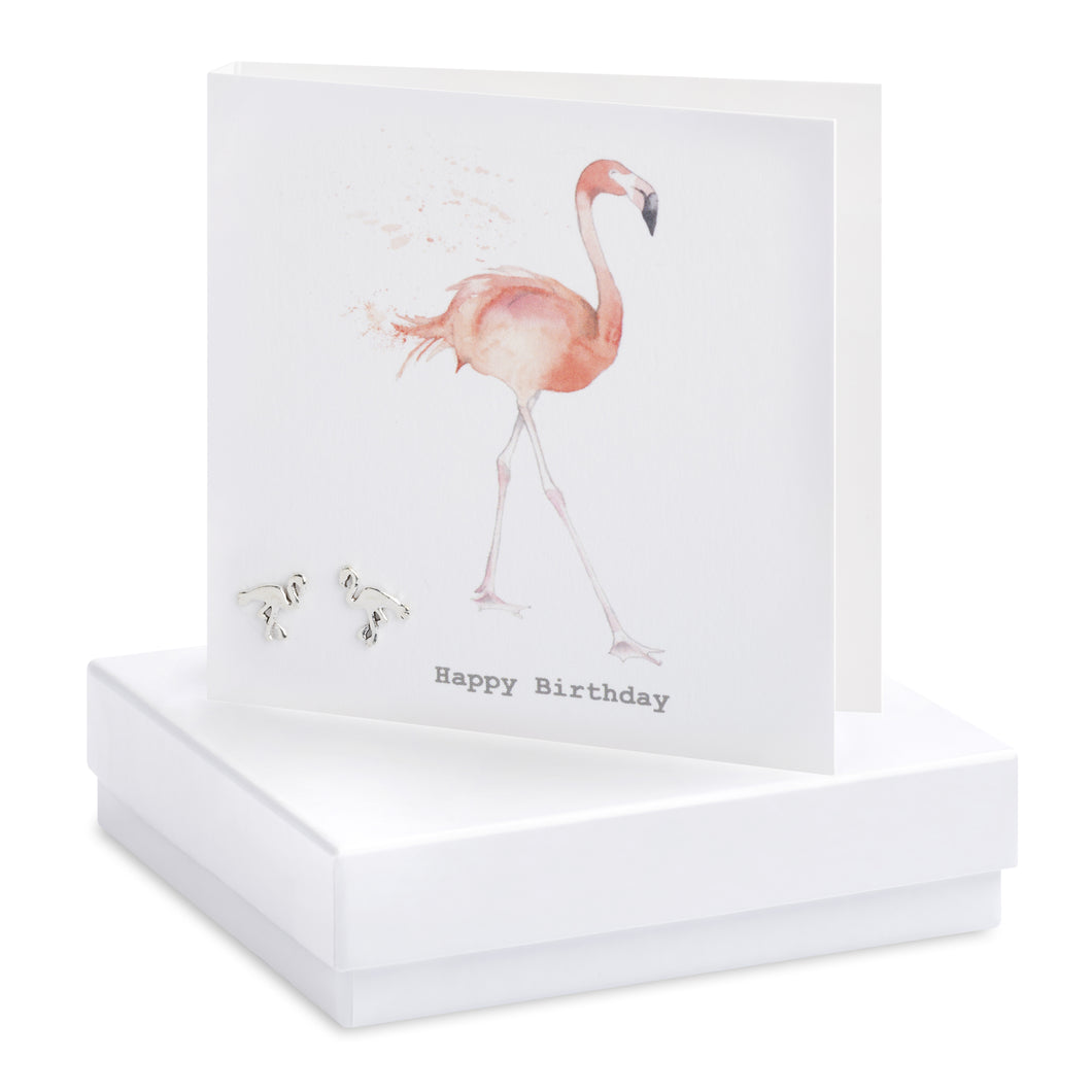 C&C Earrings & Card Box Flamingo