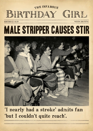 Fleet Street Male Stripper Card