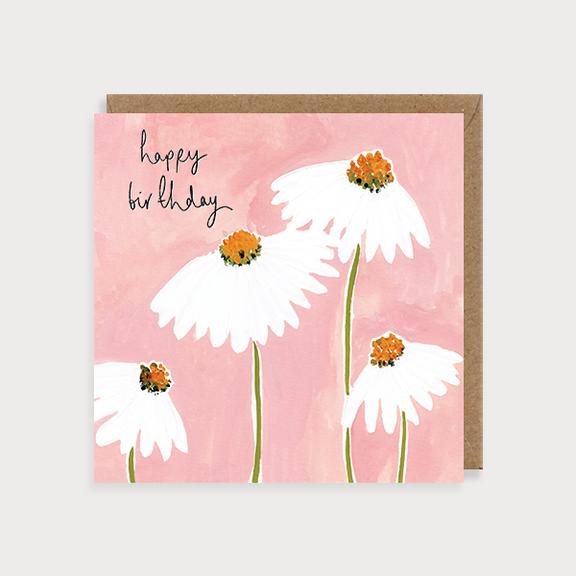 Posy Daisy Happy Birthday Card