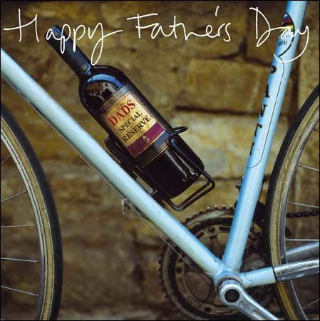 Framed Wine Cycling Father's Day Card