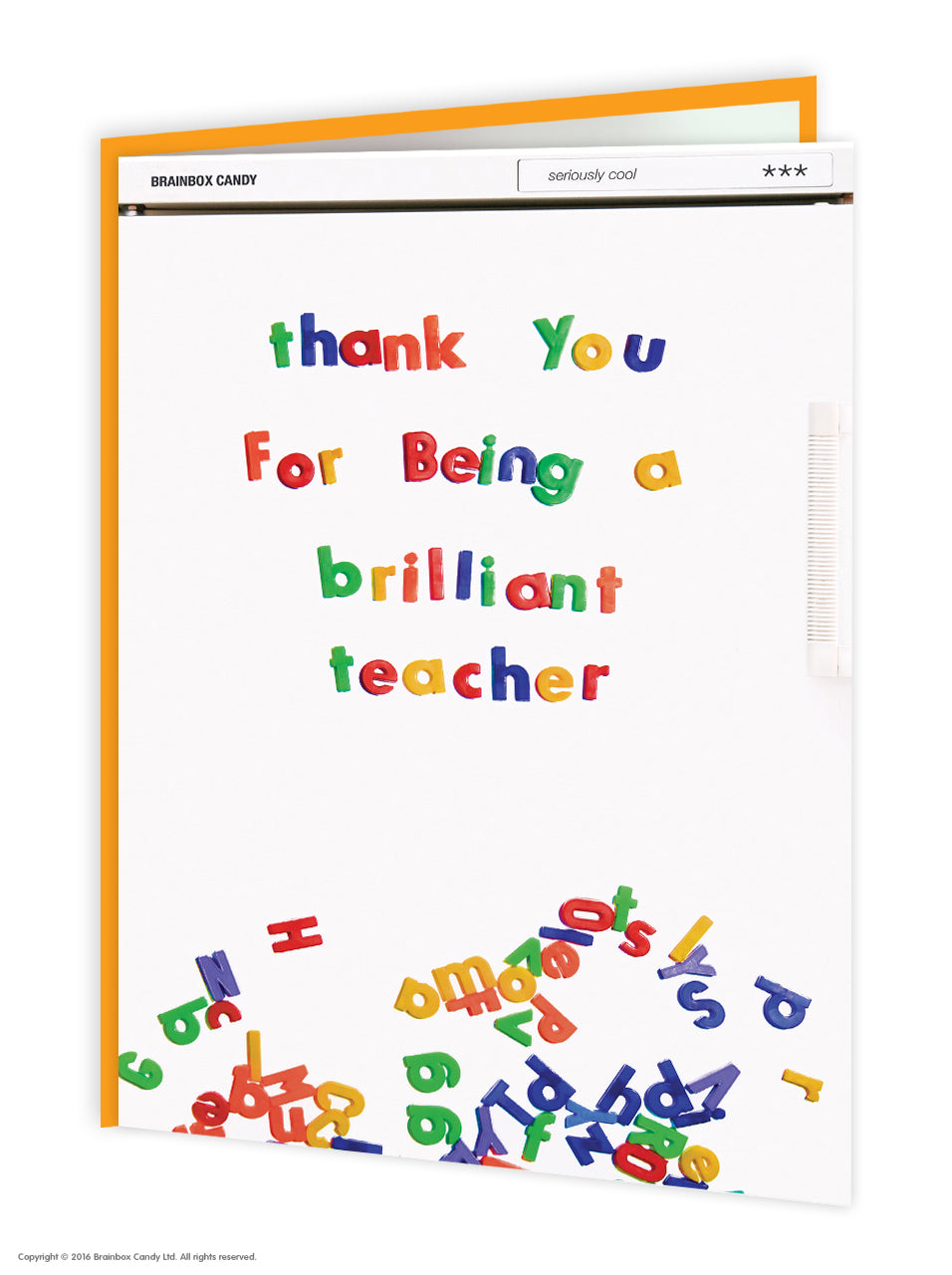 Thank You Brilliant Teacher Fridge Magnet Card