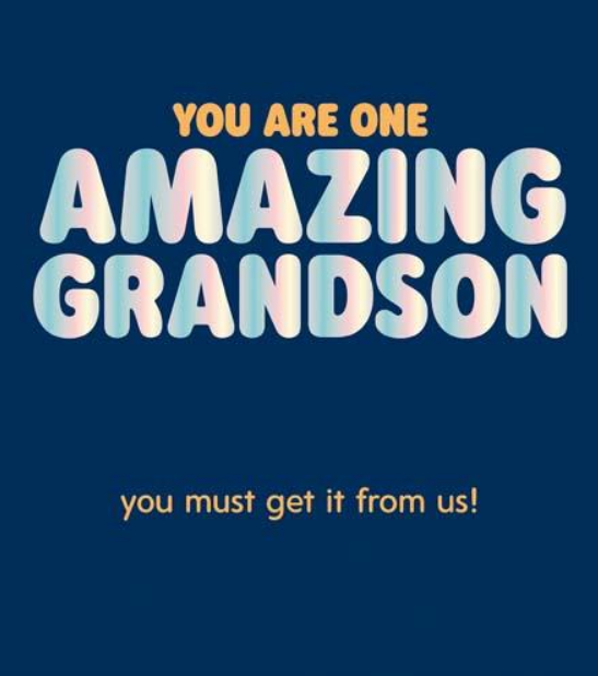 Fuzzy Duck Amazing Grandson Card
