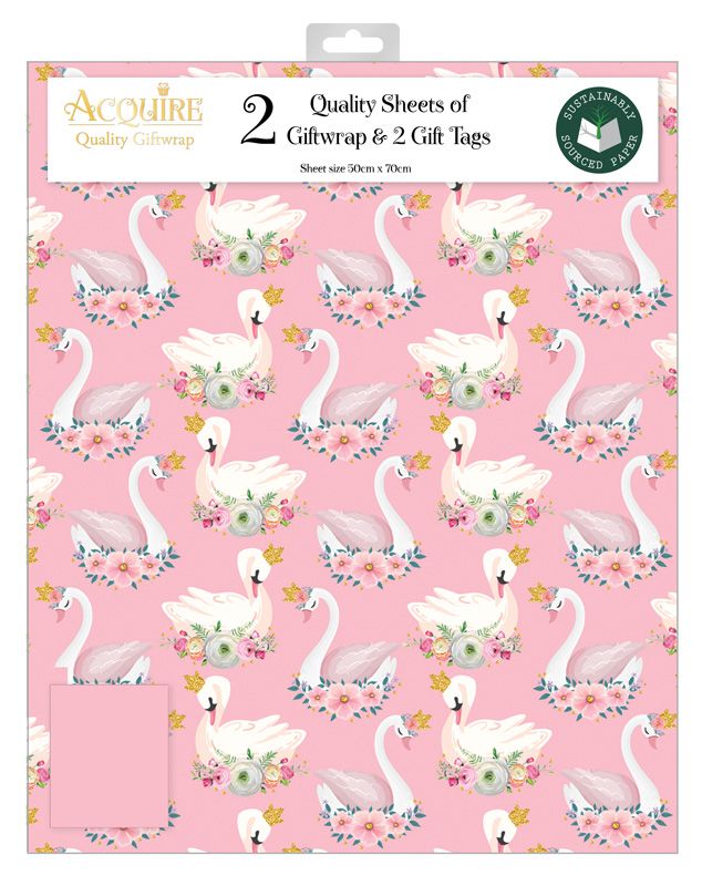 Gift Wrap Pack Swans