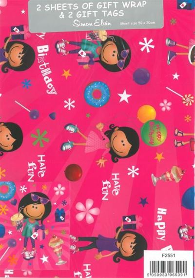 Gift Wrap Pack Birthday Girls