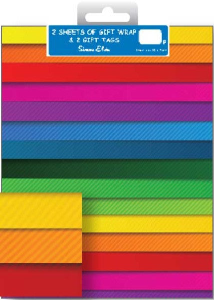 Gift Wrap Pack Rainbow Stripes
