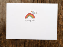 Load image into Gallery viewer, Sea Glass Missing You Rainbow Card
