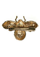 Load image into Gallery viewer, Gold Crystal Bug Brooch
