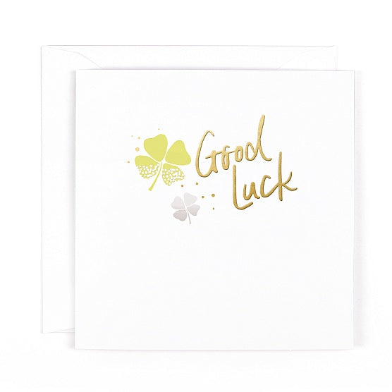 Gold Leaf Good Luck Card