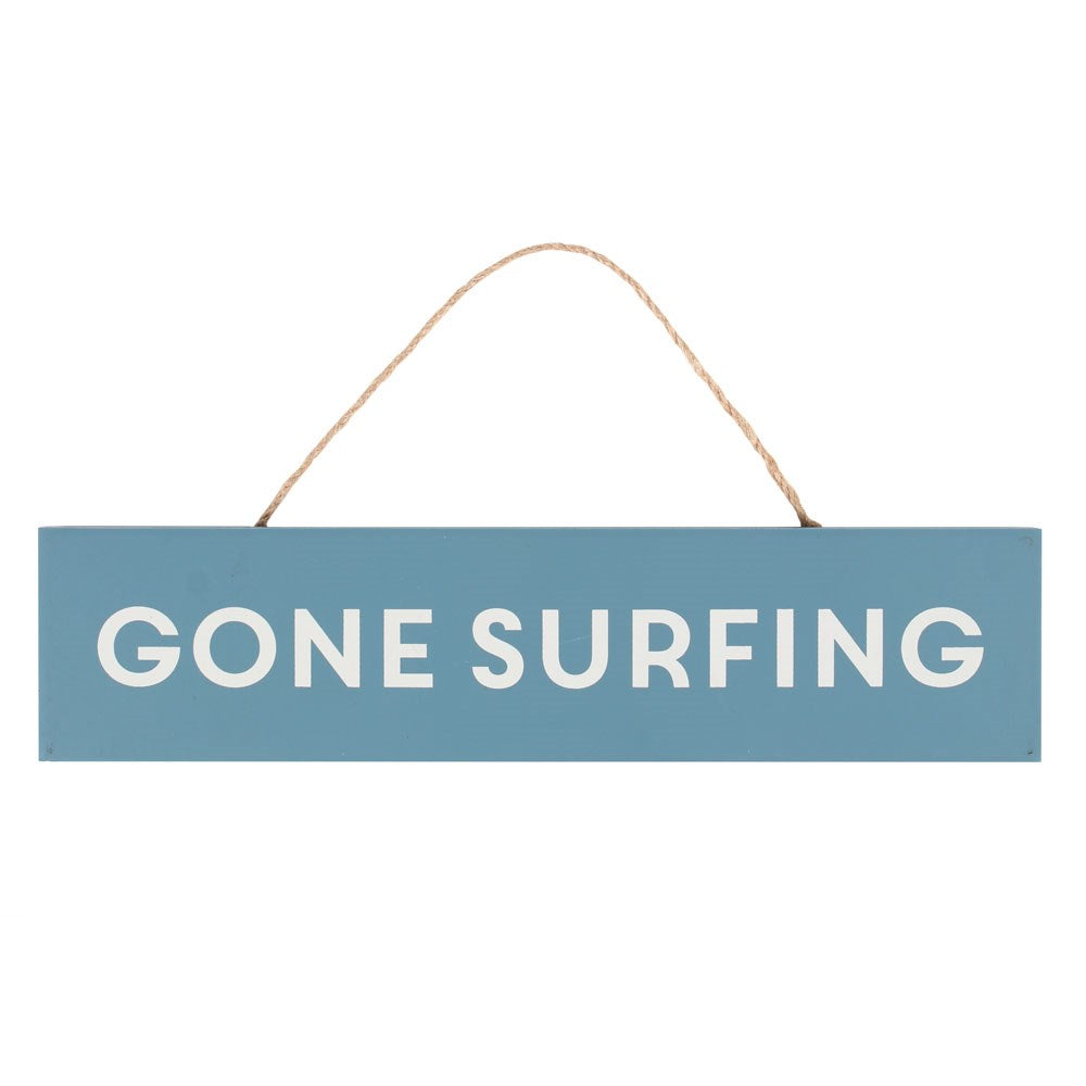 Gone Surfing Wooden Sign