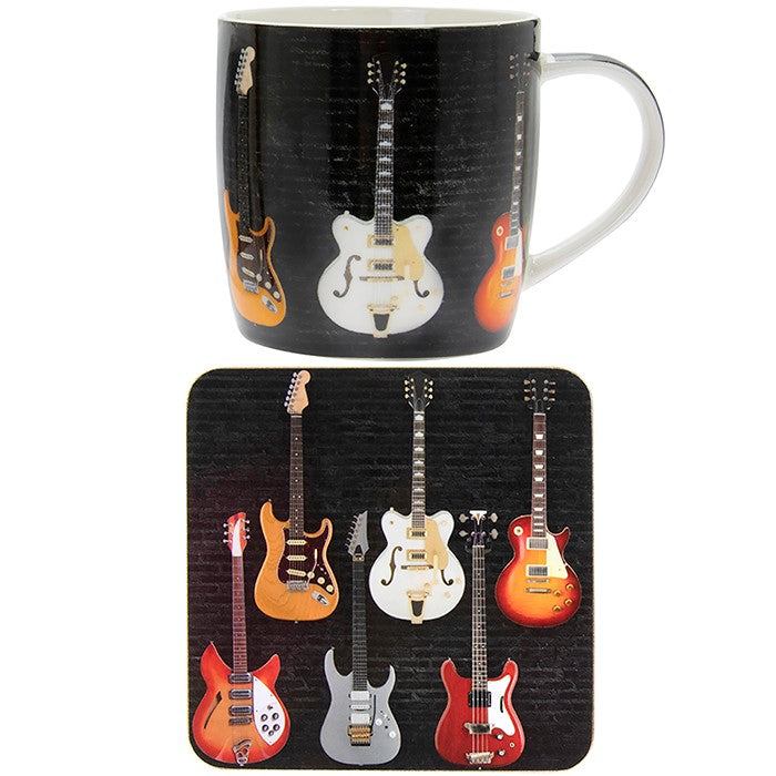 Guitars China Mug & Coaster Set