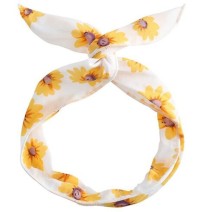 Vintage Style Wired Hairband Sunflower