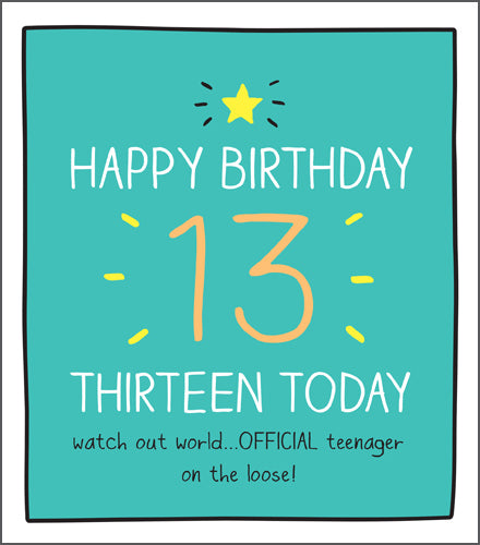 Happy Jackson 13 Birthday Card