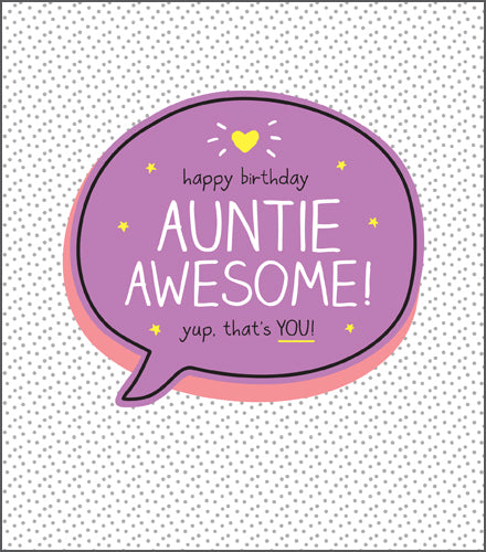 Happy Jackson Auntie Awesome Birthday Card