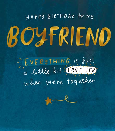 Happy News Birthday Boyfriend Card