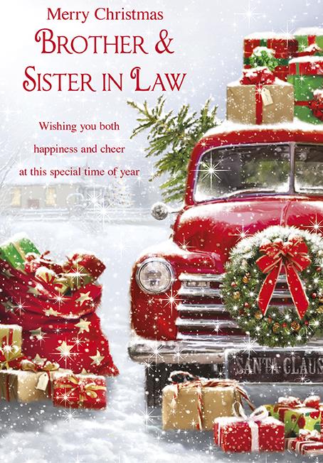 Heart Christmas Brother & Sister-In-Law Card