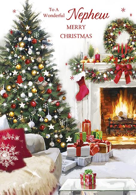 Heart Christmas Nephew Card