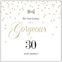 Hearts Designs 30 Gorgeous Birthday Card