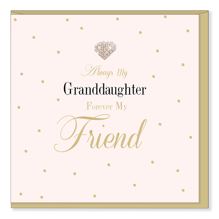Hearts Designs Always My Granddaughter Card