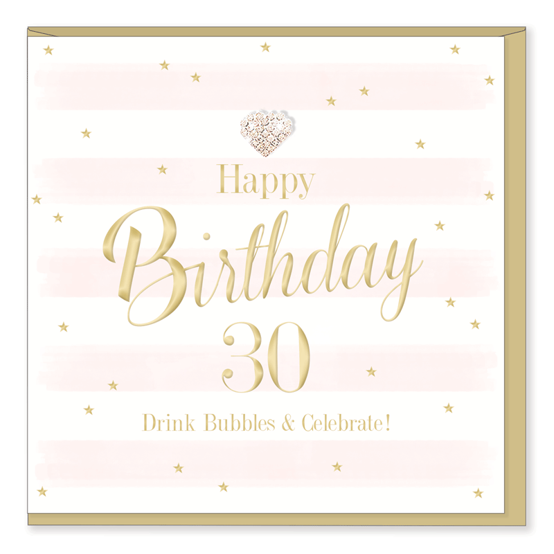 Hearts Designs 30 Happy Birthday Card