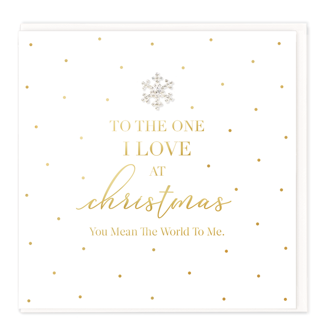 Hearts Designs Merry Christmas One I Love Card