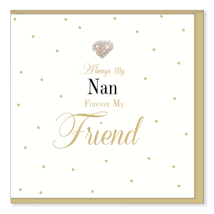 Hearts Designs Always My Nan Card