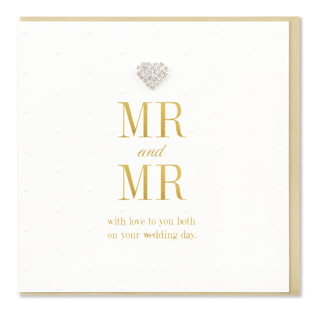 Hearts Designs Wedding Mr & Mr Card