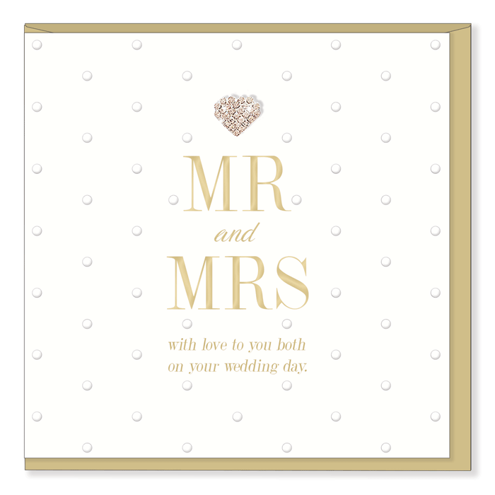Hearts Designs Wedding Mr & Mrs Card