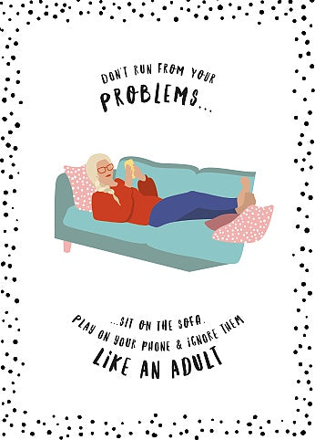 Inner Thoughts Sofa Card