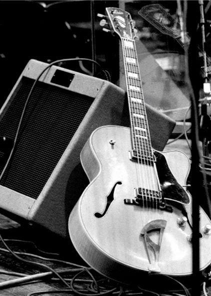 Black & White Jazz Guitar Card