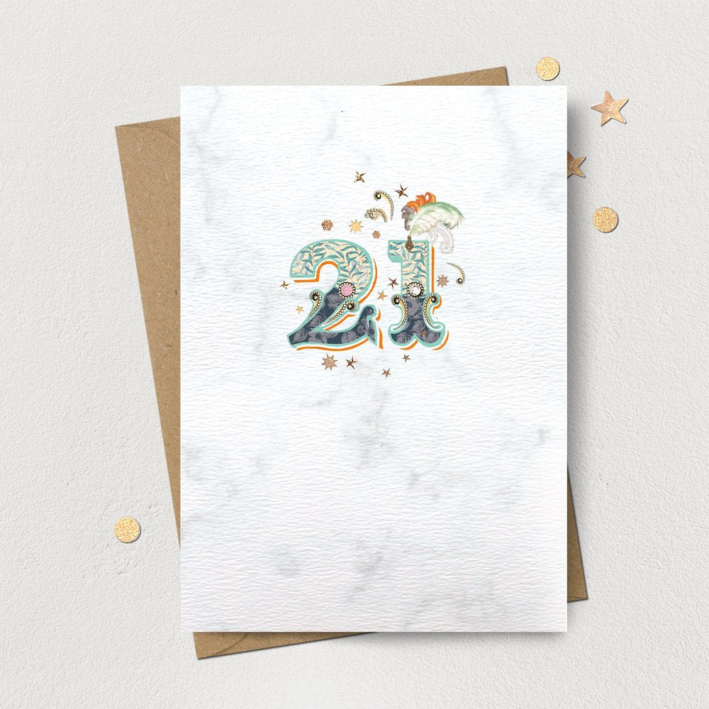 Just A Number Age 21 Card