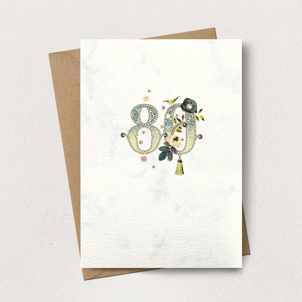 Just A Number Age 80 Card