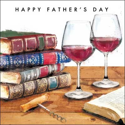 Just Josh Happy Father's Day Wine & Books Card