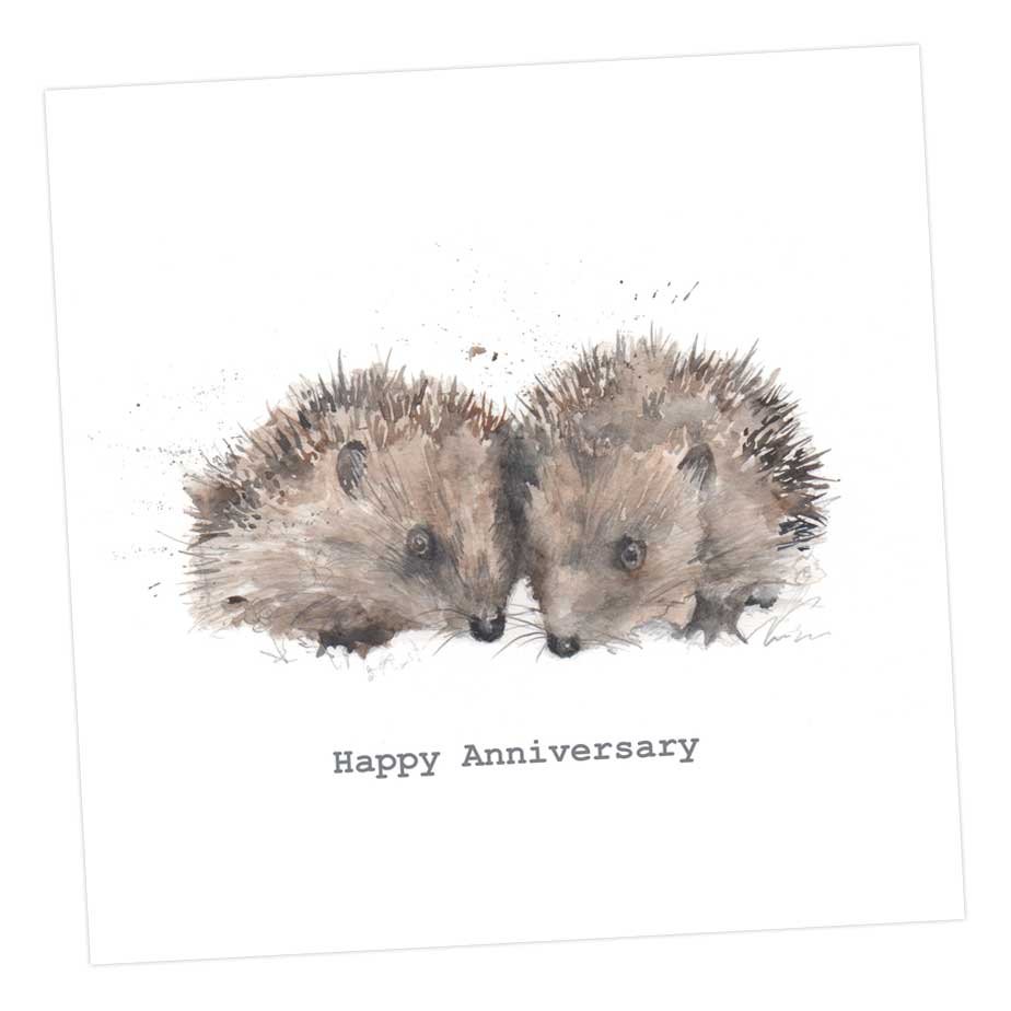 C&C Happy Anniversary Hedgehogs Large Card