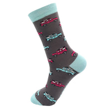 Load image into Gallery viewer, Men&#39;s Bamboo Socks Land Rovers Charcoal
