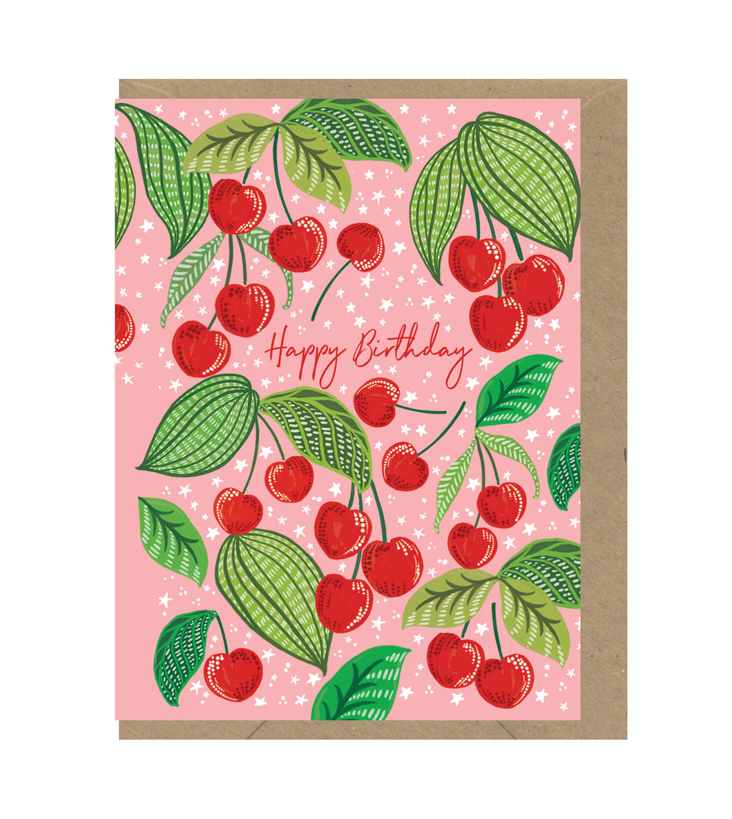 Linsey Kelly Cherries Birthday Card