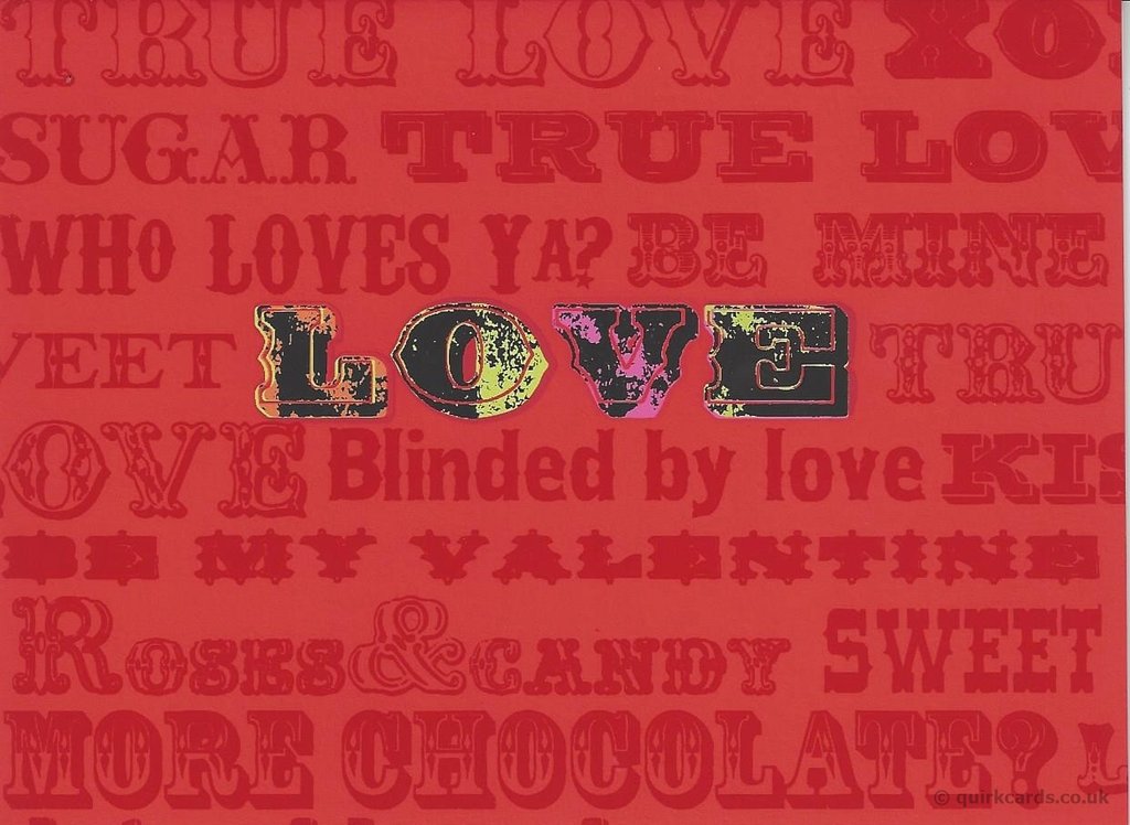 Love Text Valentine Card