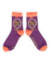 Load image into Gallery viewer, Powder Initial Socks Letter M
