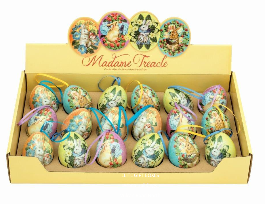 Madame Treacle Hanging Egg Tins